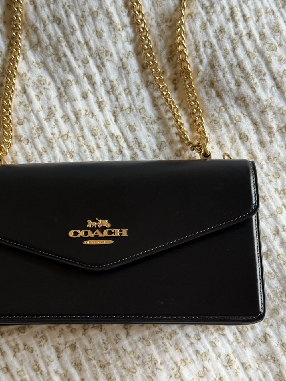 Coach Klare Envelope Crossbody- Black with Gold Hardware - Picture 7 of 15